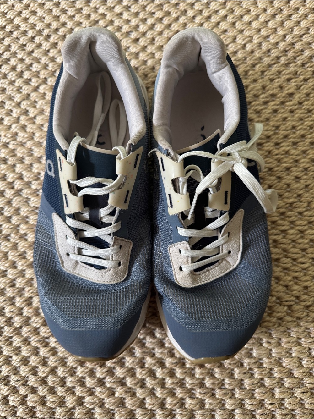 On Running  Navy and Light Gray Athletic Lace-Up Sneakers